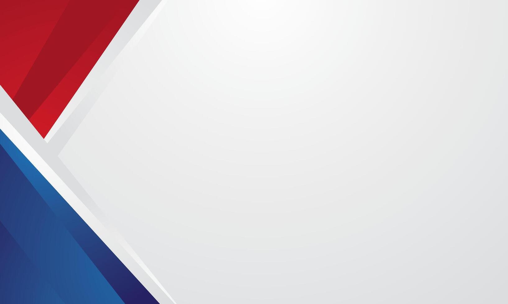 Abstract geometric red blue on white background vector