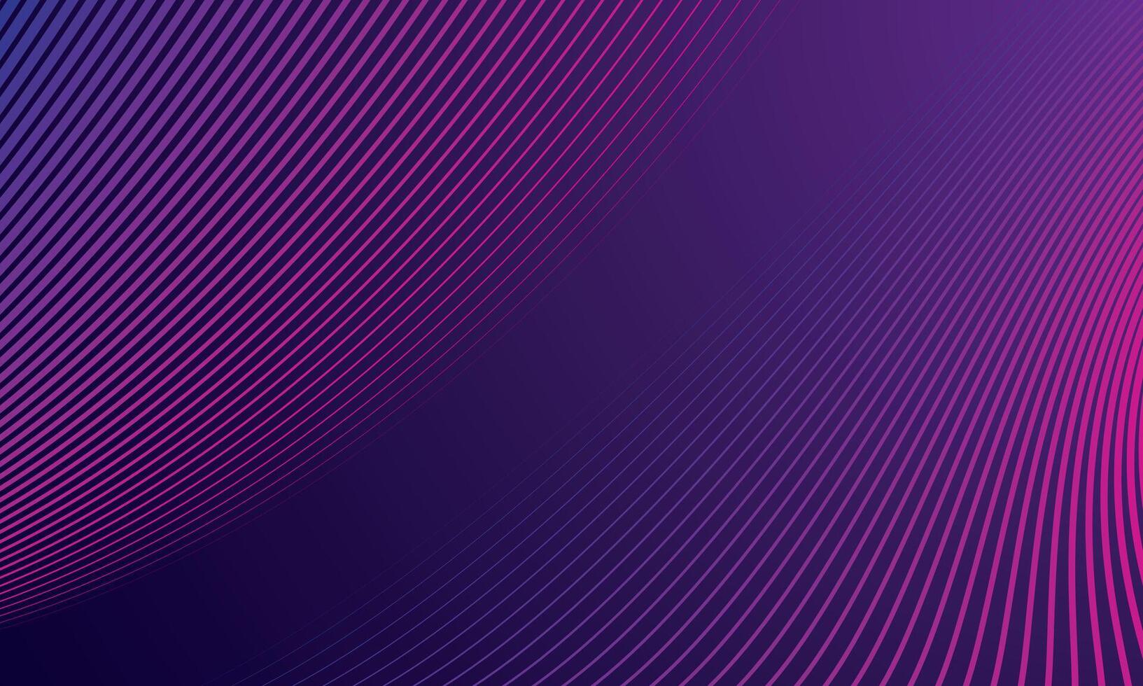 Purple line on dark gradient background. Dynamic line pattern vector