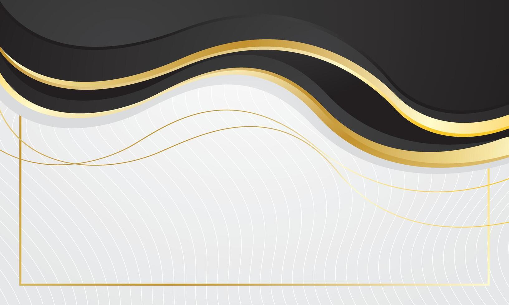 Abstract luxury background golden wave modern curve vector