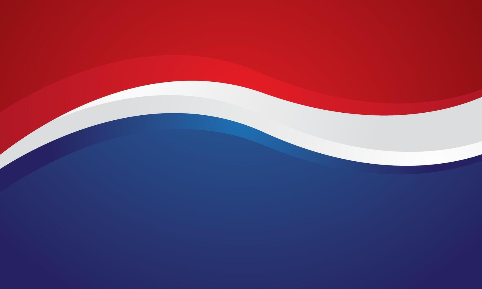 Red white and blue gradient background vector