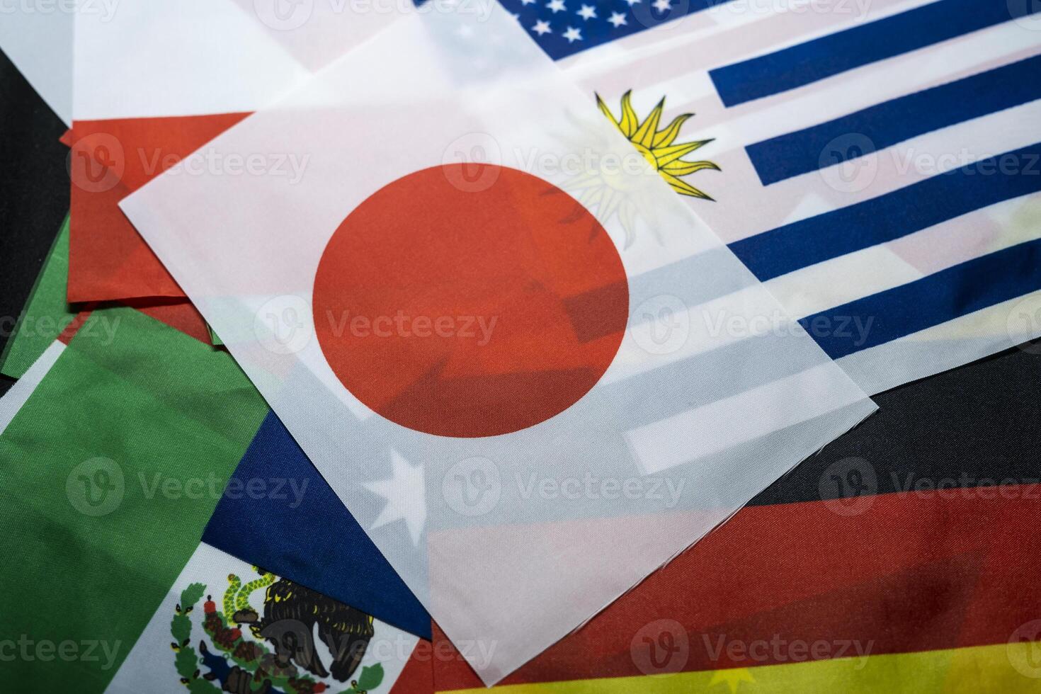 Japan flag of the participating countries in the international championship tournament photo