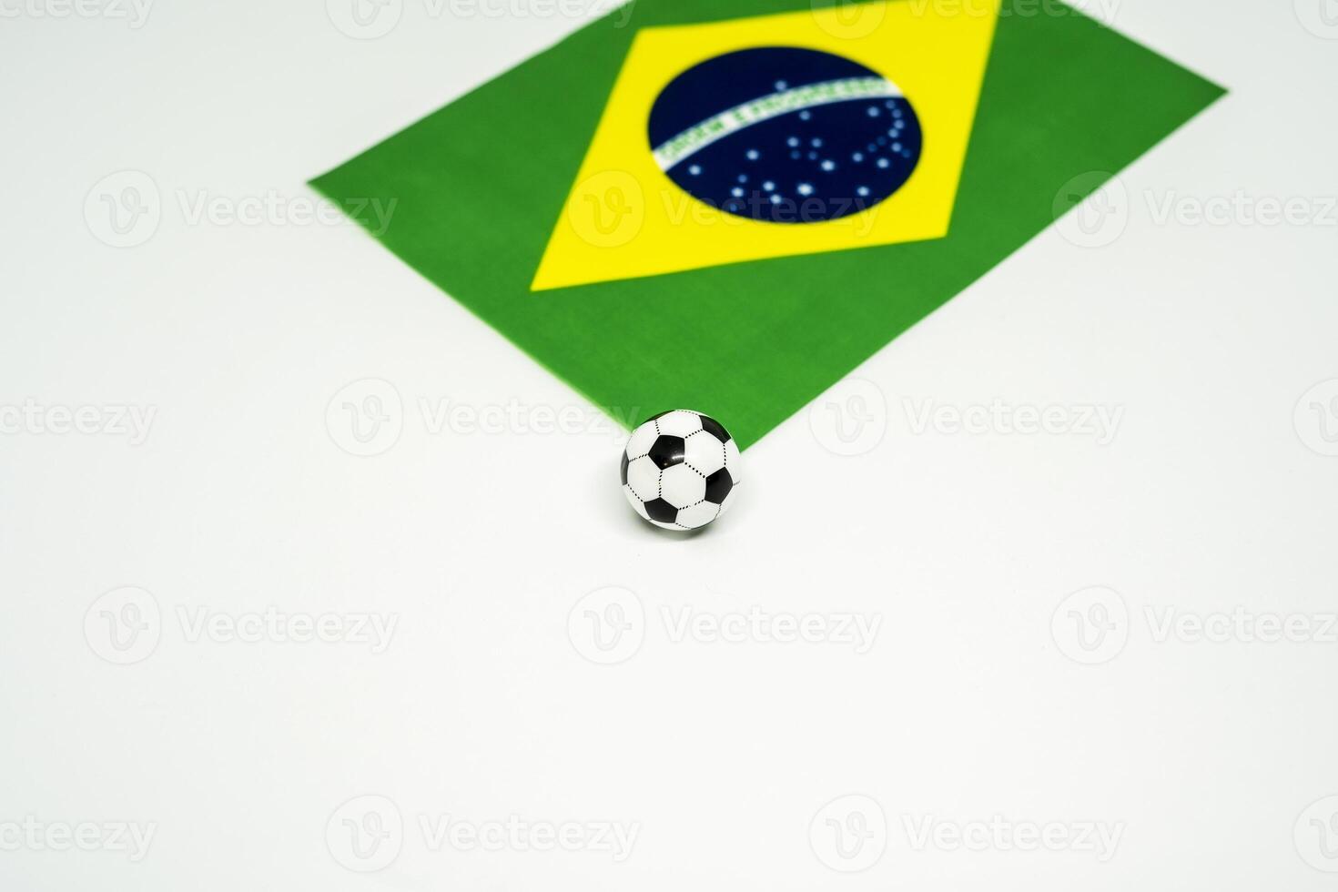Brazil Football with national flags photo