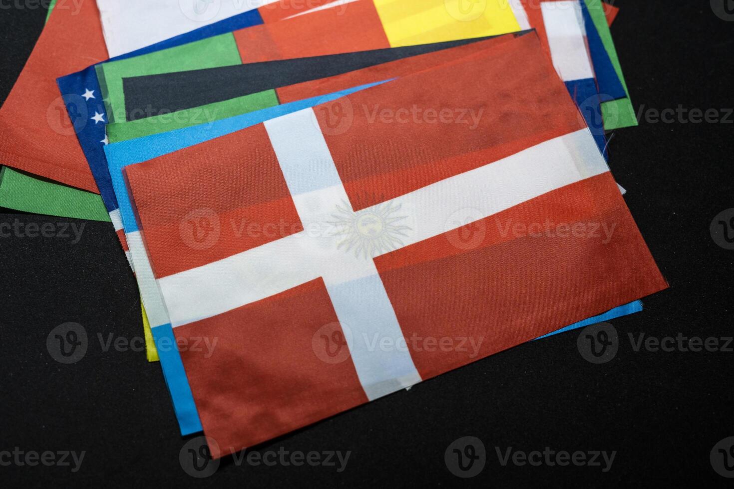Denmark flag of the participating countries in the international championship tournament photo