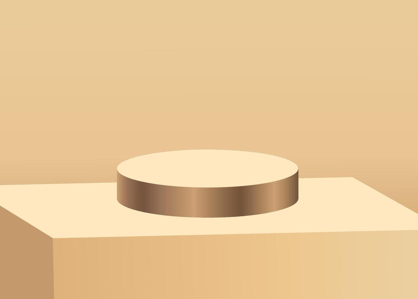 Minimalist Light Beige Podium vector