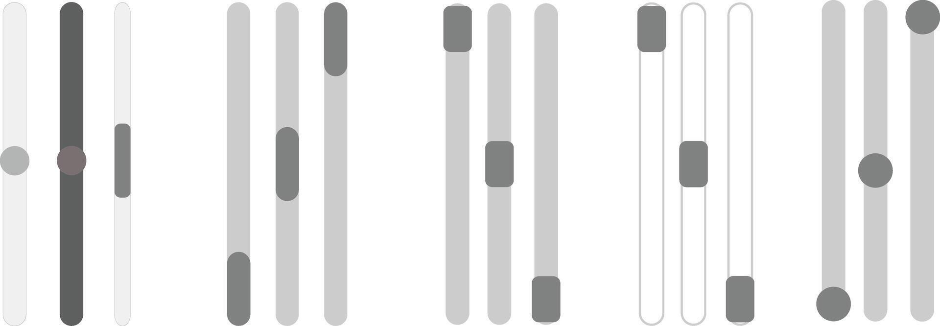SCROLLBARS SET on white background vector