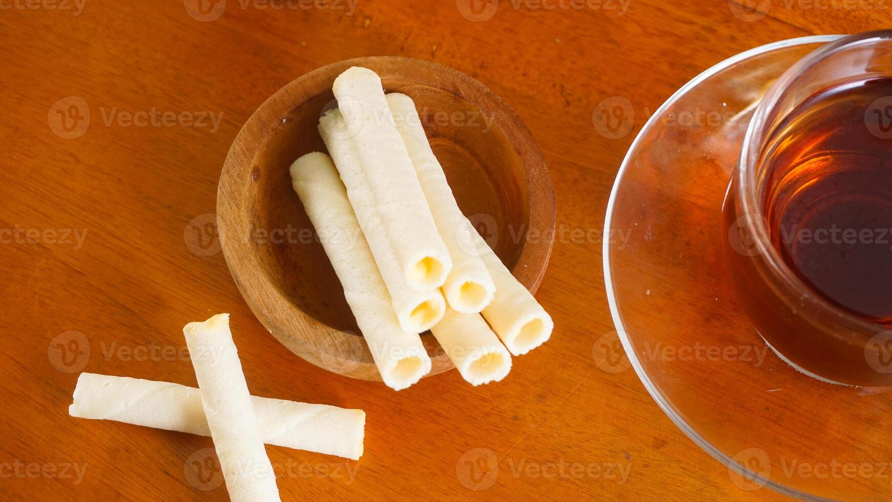 traditional snacks with tea photo