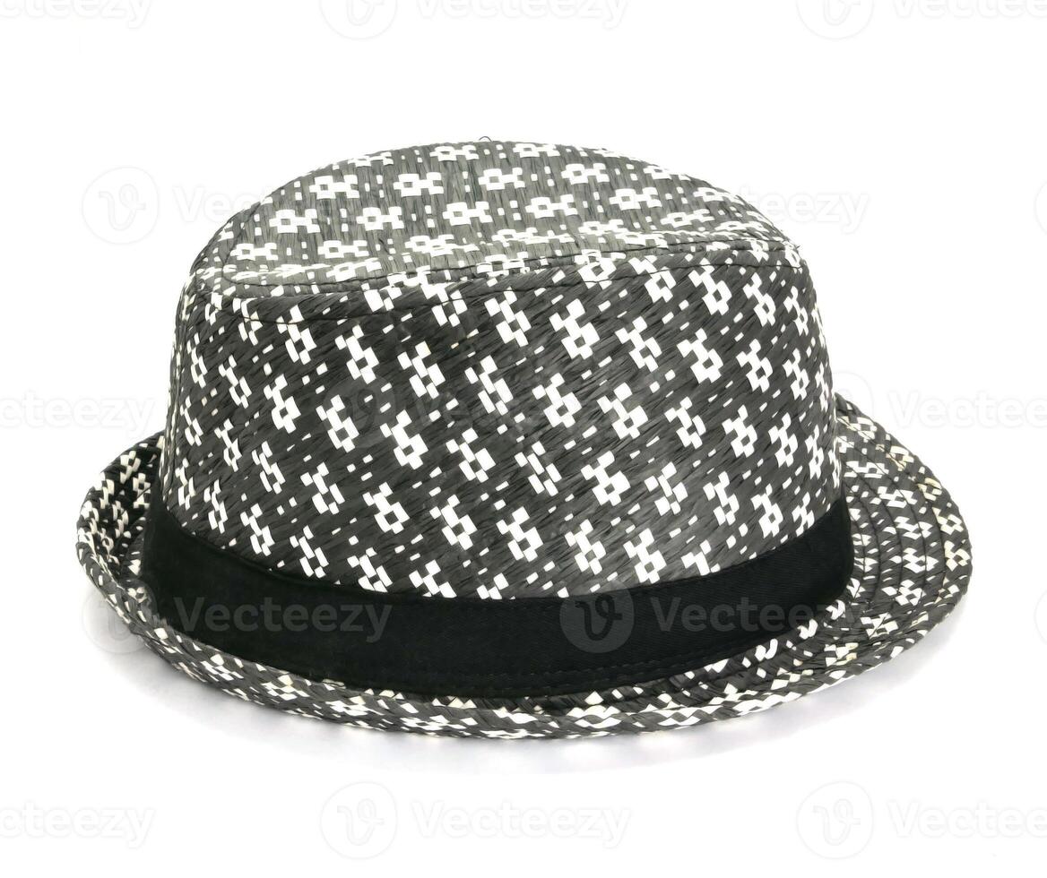 Straw hat isolated on white background photo