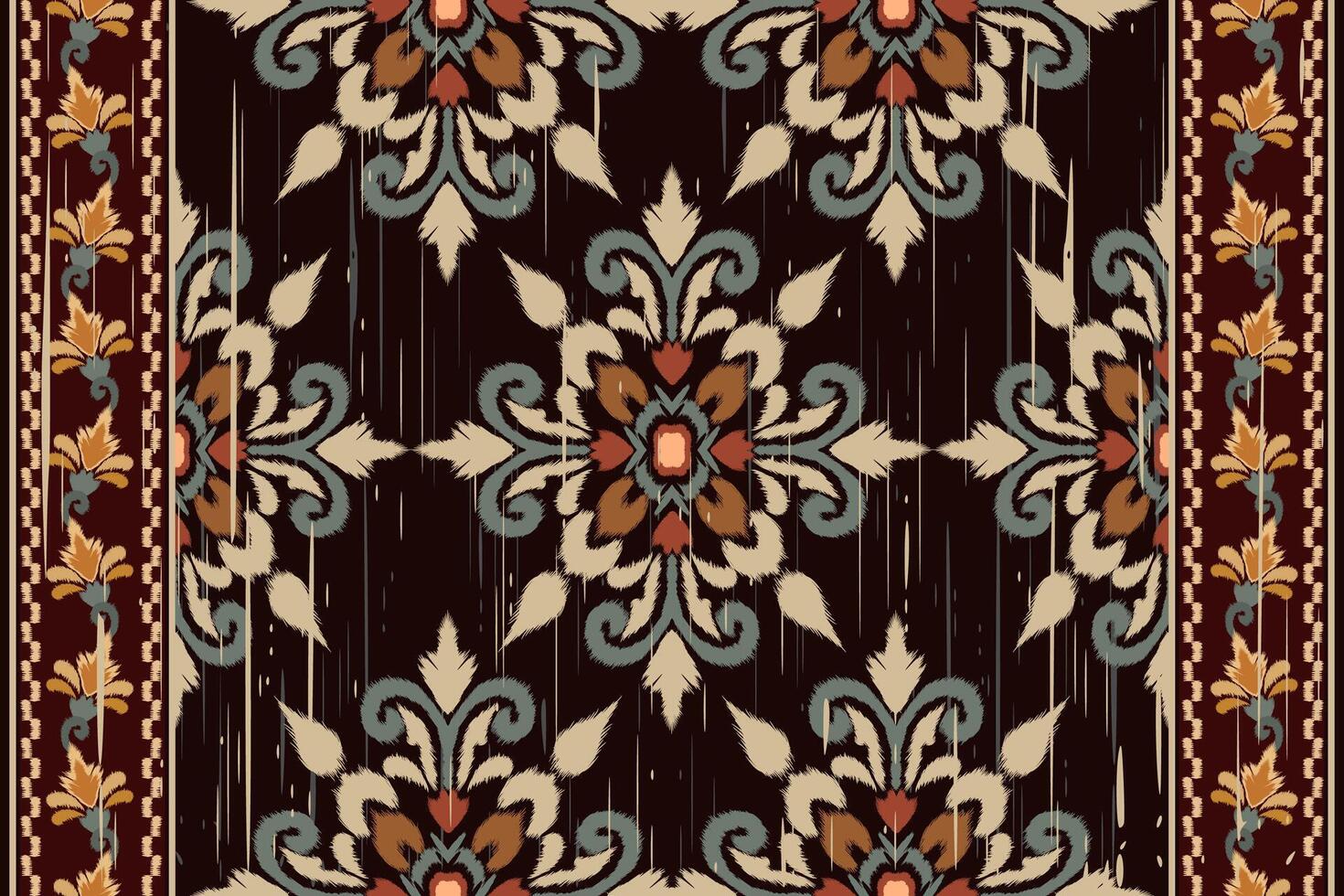 Floral textile pattern design vector