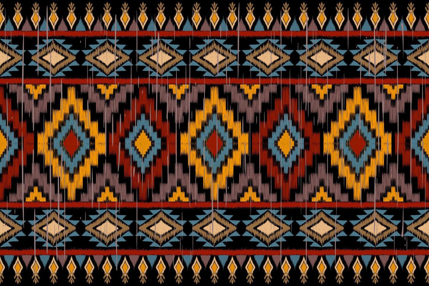 Colorful geometric textile pattern vector
