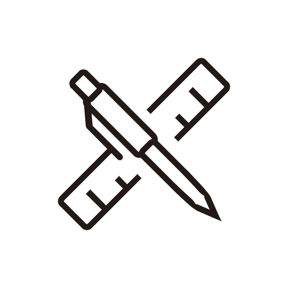 Stationery of Education and Learning web icons in line style. School, university, textbook, learning. illustration. vector