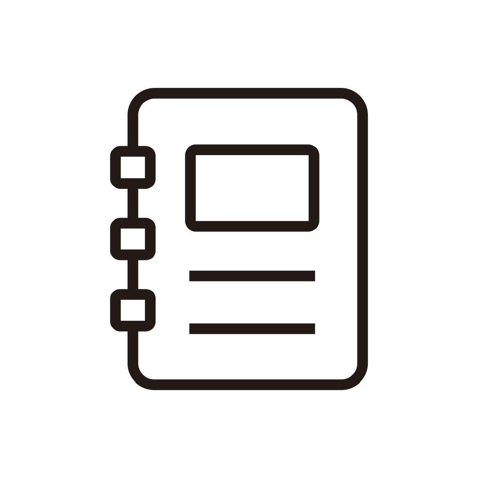 Notebook of Education and Learning web icons in line style. School, university, textbook, learning. illustration. vector