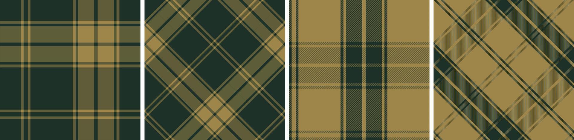 Seamless plaid pattern set. tartan for dress flannel skirt,modern and fashion print. vector