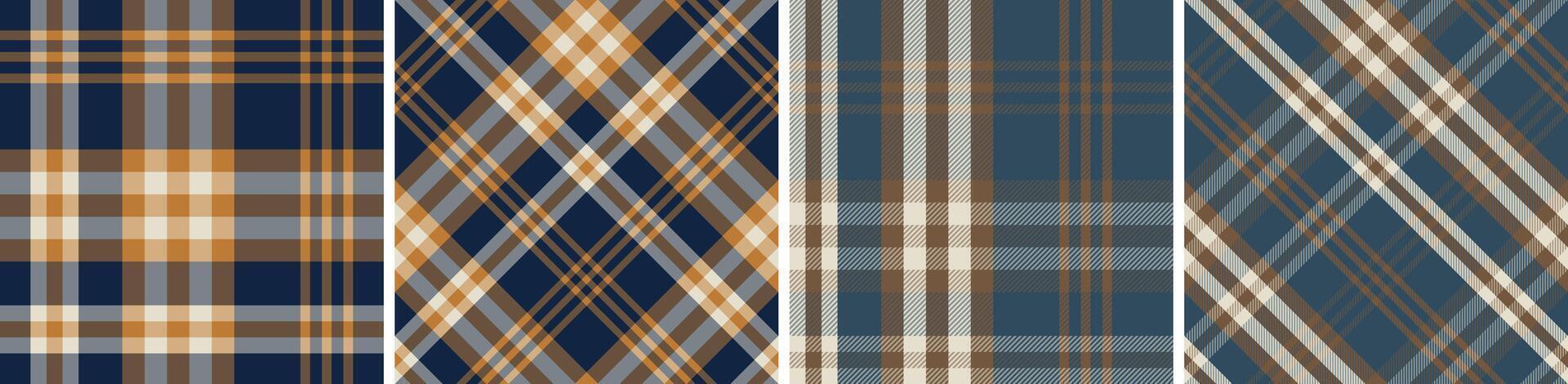 Seamless plaid pattern set. tartan for dress flannel skirt,other modern and fashion print. vector