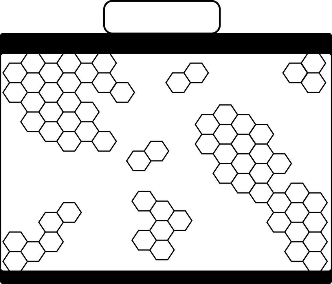 Honeycomb hexagonal house isolated. graphic line illustration. background for banners, print for fabric, labels, t-shirt printing. For logo, web, package, sticker. vector