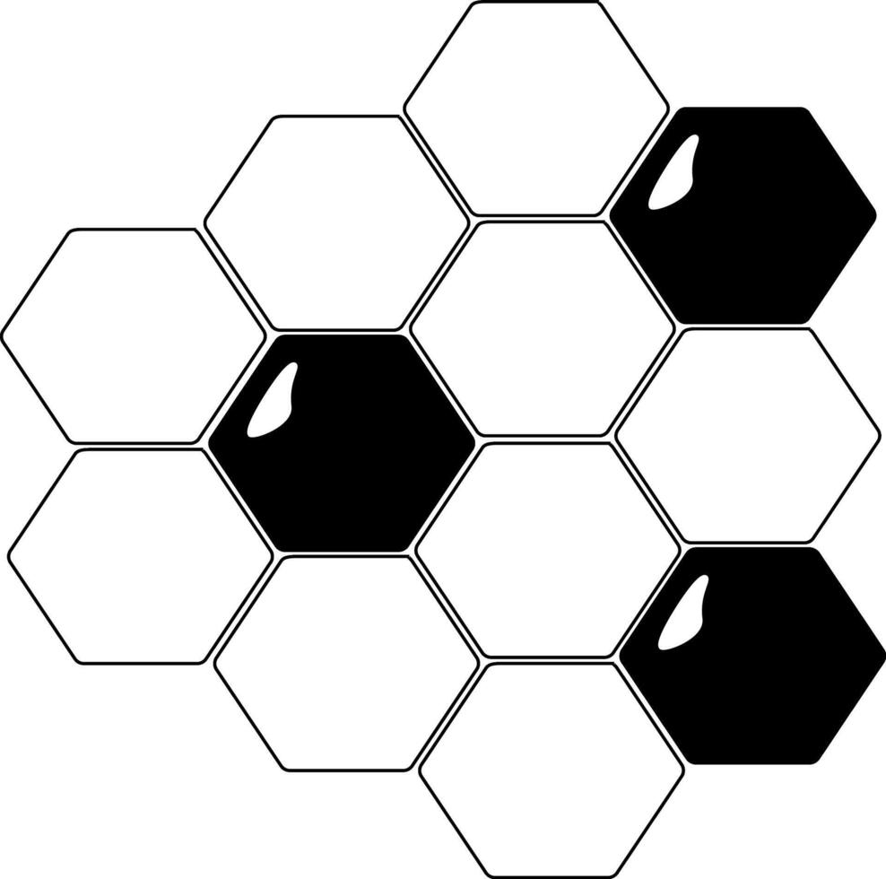 Honey Background Honeycomb composition. graphic line illustration. Perfect for cards, decorations, stickers, logo, menu, various designs. For poster, ad, sale promotion, print for t-shirt vector
