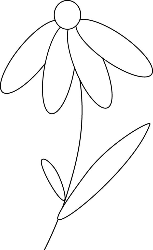 Flower isolated. graphic line illustration. Perfect for cards, decorations, stickers, logo, menu, various designs. design for fashion graphics, textile prints, fabrics, wallpapers. vector