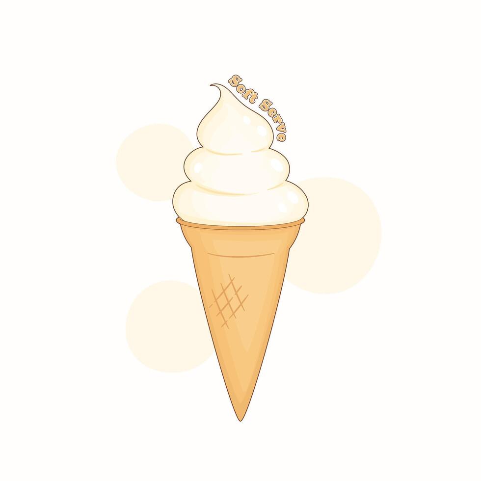 cute soft serve symbol vector