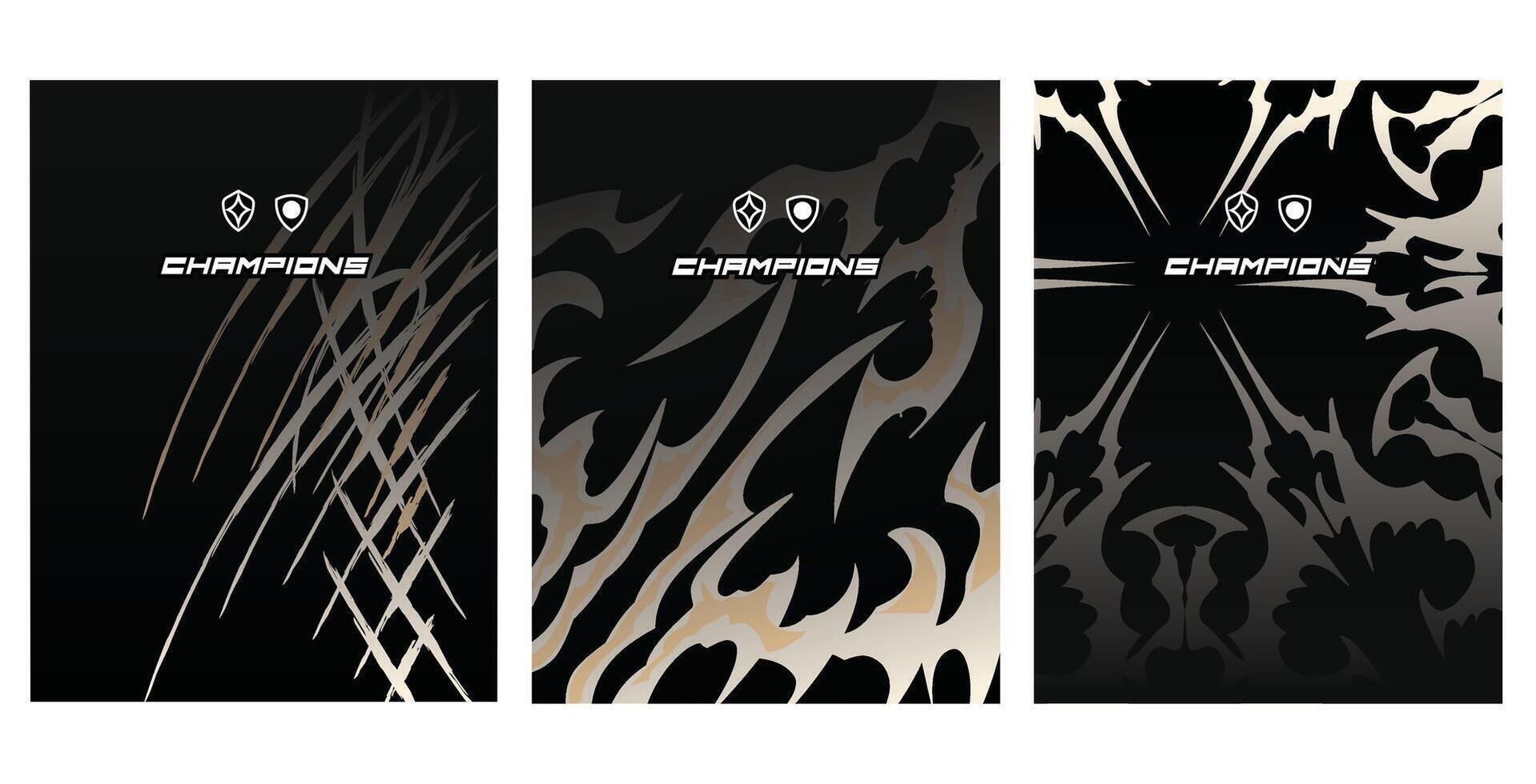 Turn Heads with Dark, Dynamic, and Dangerous Sports Jerseys vector