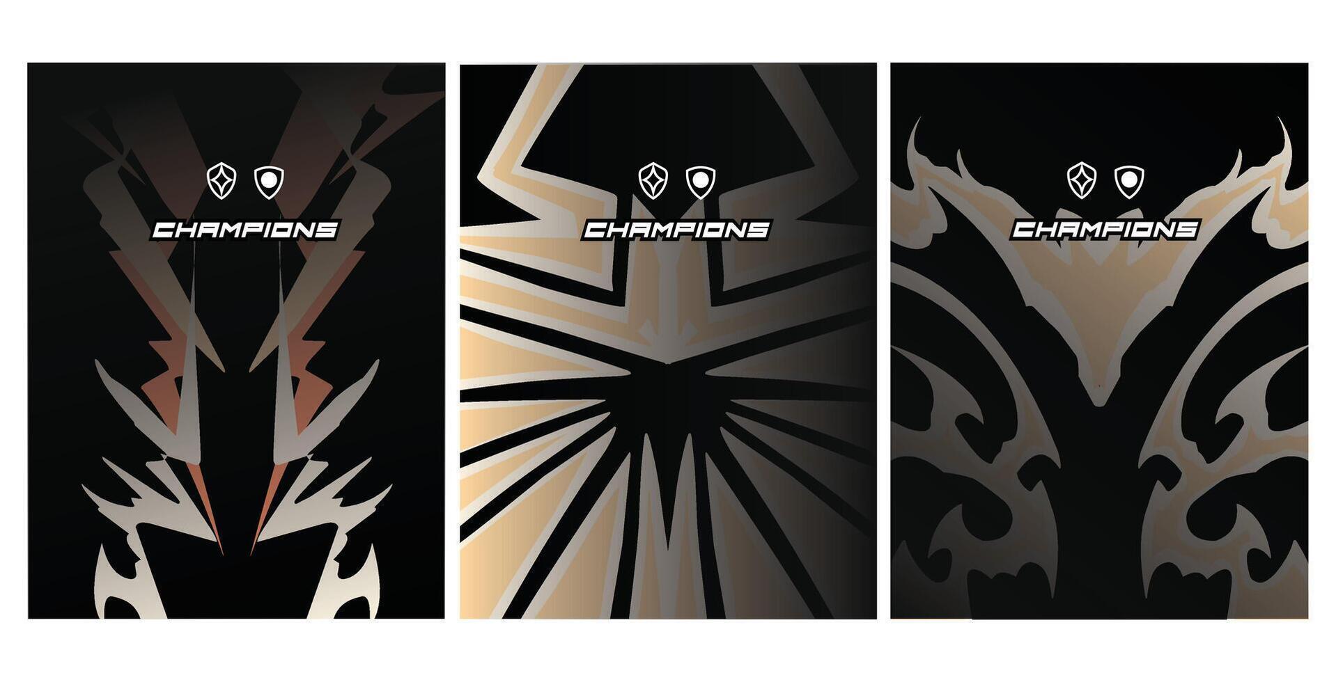 Eye Catching Jersey Templates for Streamers and Team Branding vector