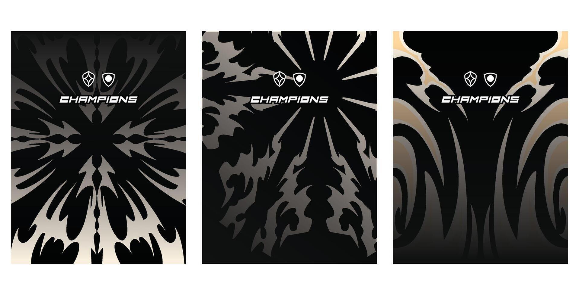 Storm the Arena with Shadow and Fire-Themed Jerseys vector