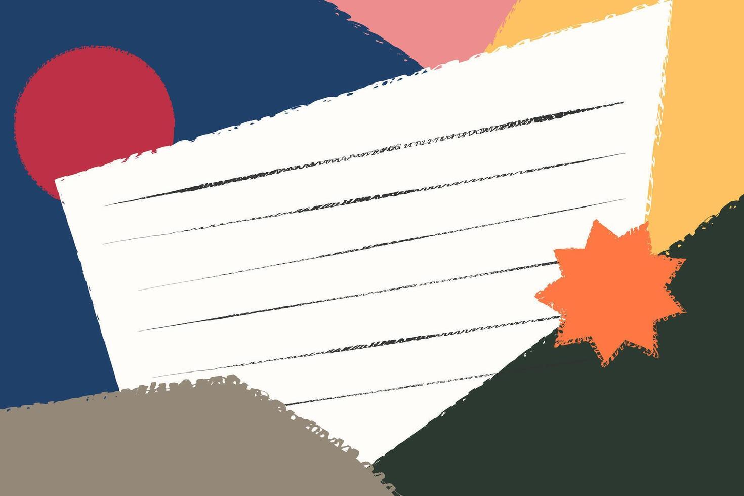 Abstract background Concept from scraps on background. Torn paper in flat style. Banner for advertise product on website. Space for text. illustration. vector