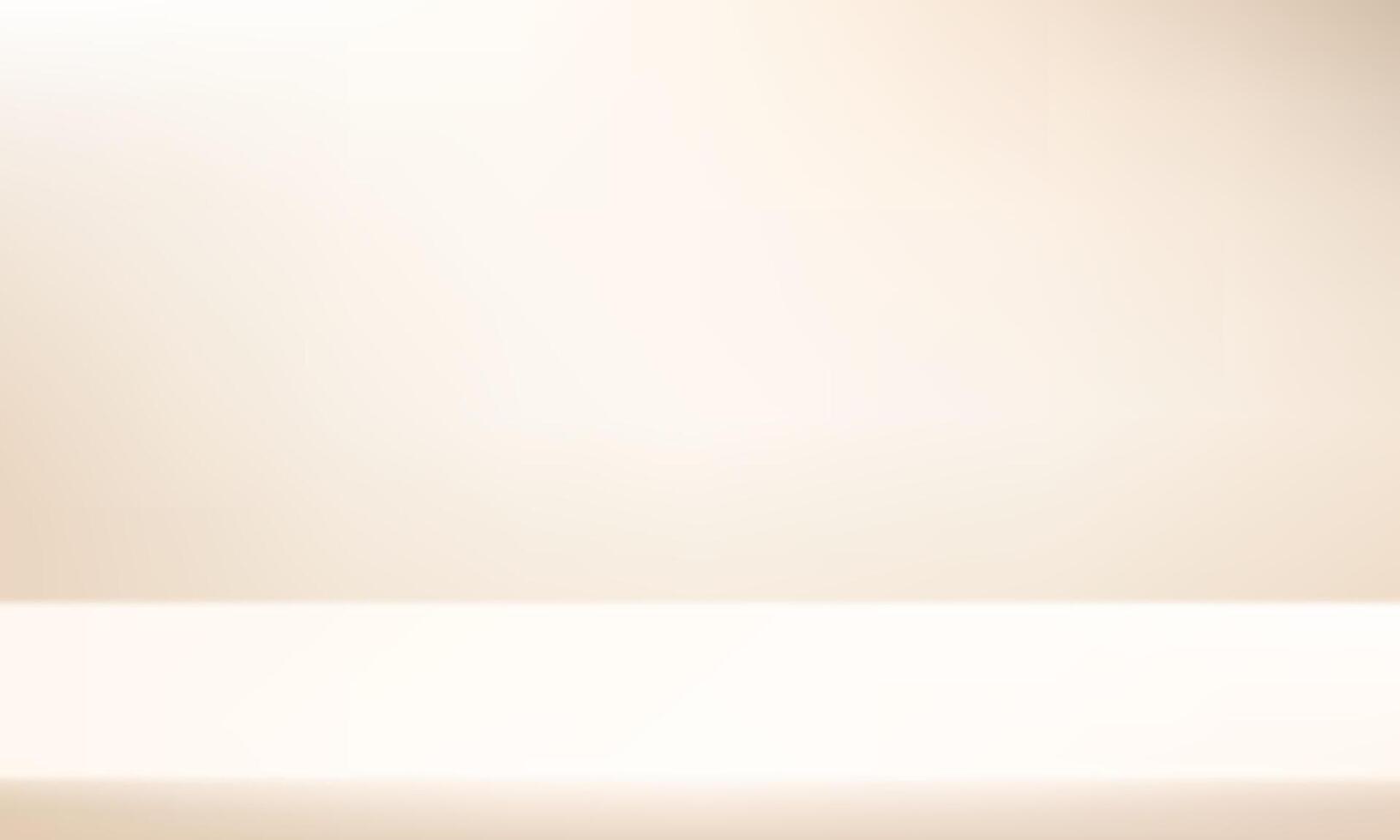 Empty Beige studio room background Space for selling products, backdrop, wallpaper, background, text. Empty Room Studio with table. illustration. vector