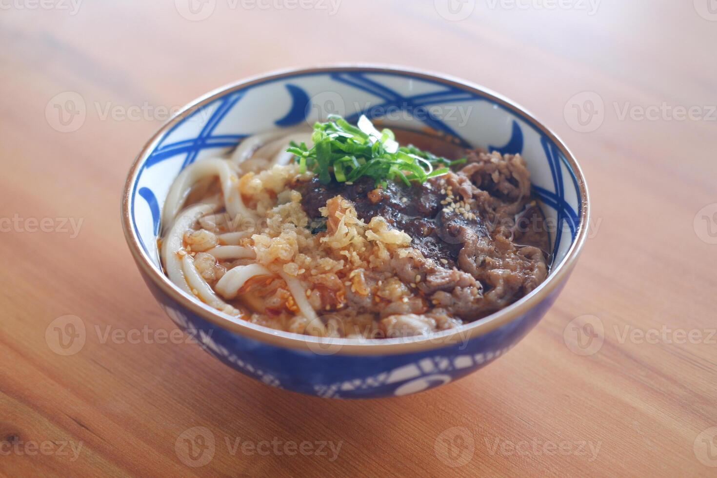 Delicious Bowl of Japanese Beef Udon photo
