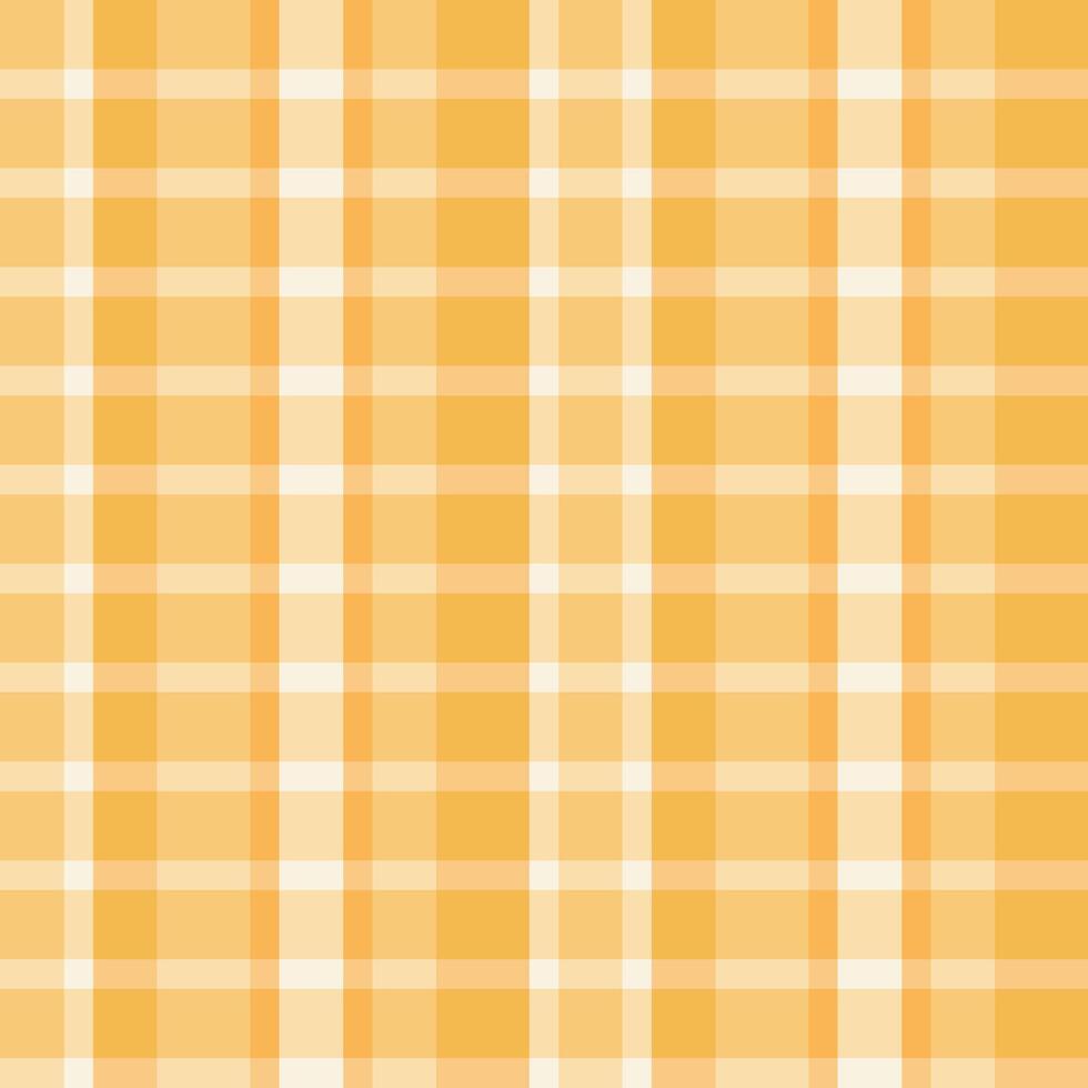 Orange gingham pattern fabric vintage design flat illustration vector