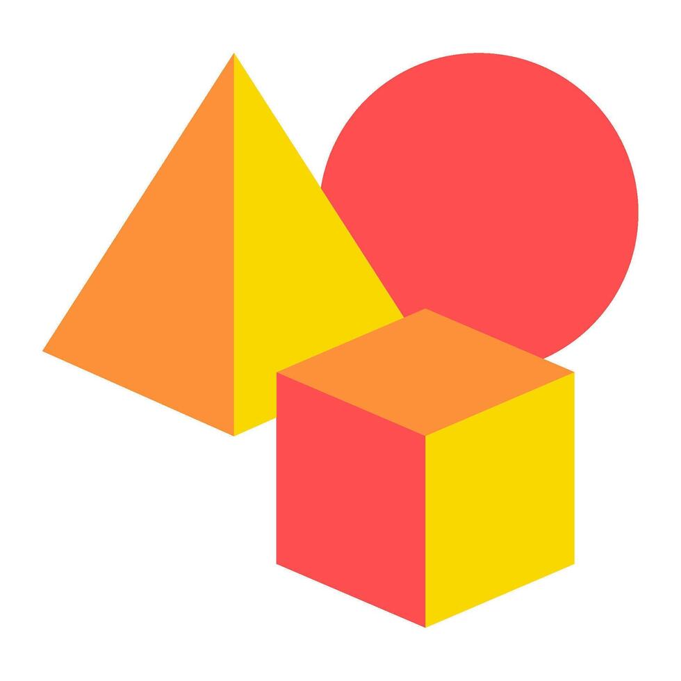 Geometric Shapes in Retro Futurism vector