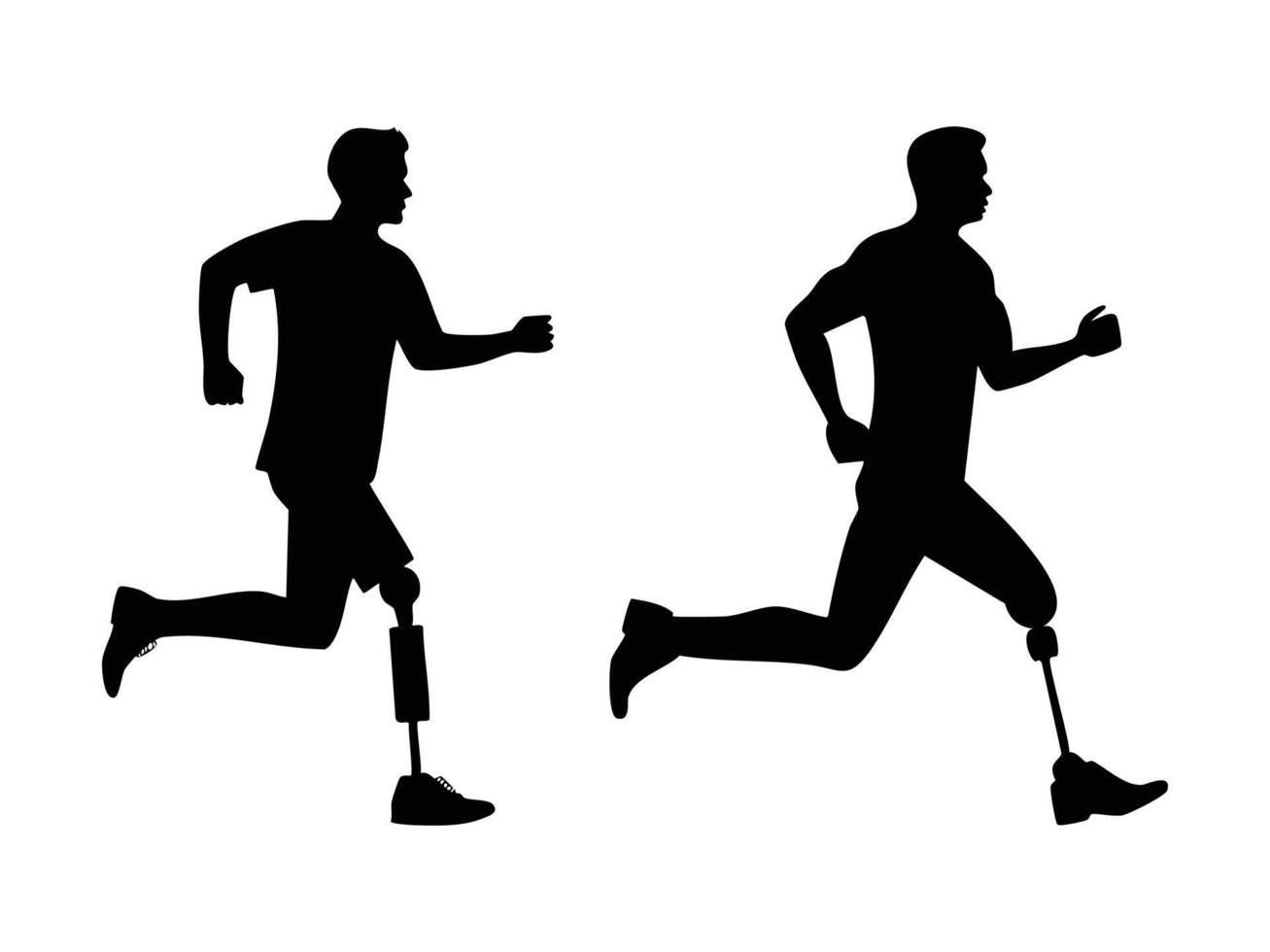 Disabled Athlete Prosthetic Leg vector