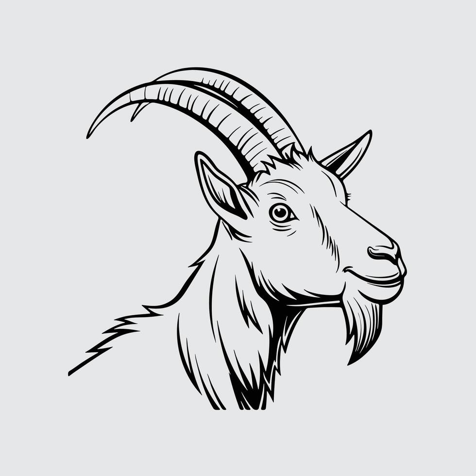 Goat head Logo concept vector