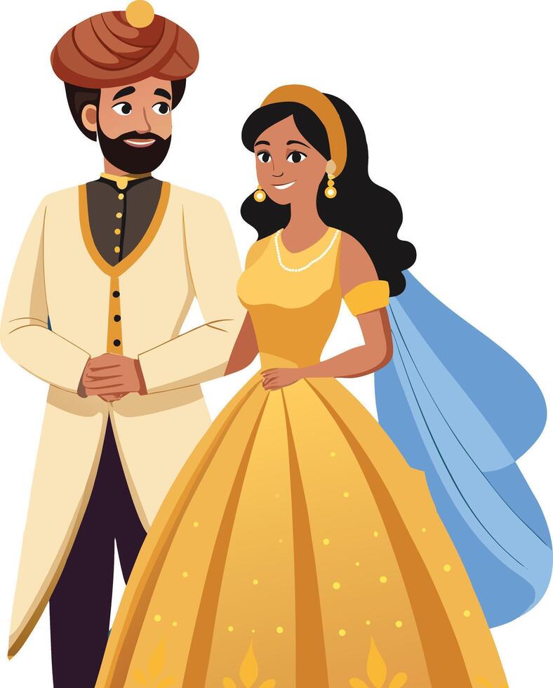 Man and woman in traditional attire couple vector