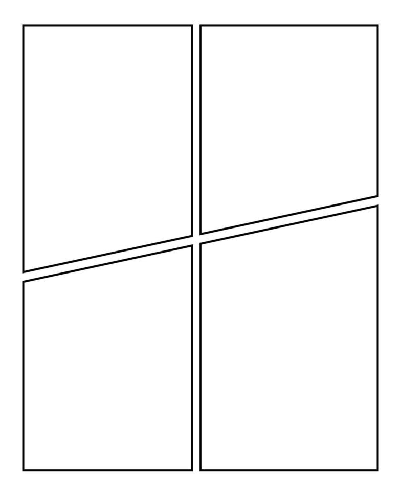 Versatile Comic Strip Layout with Rounded Corners vector