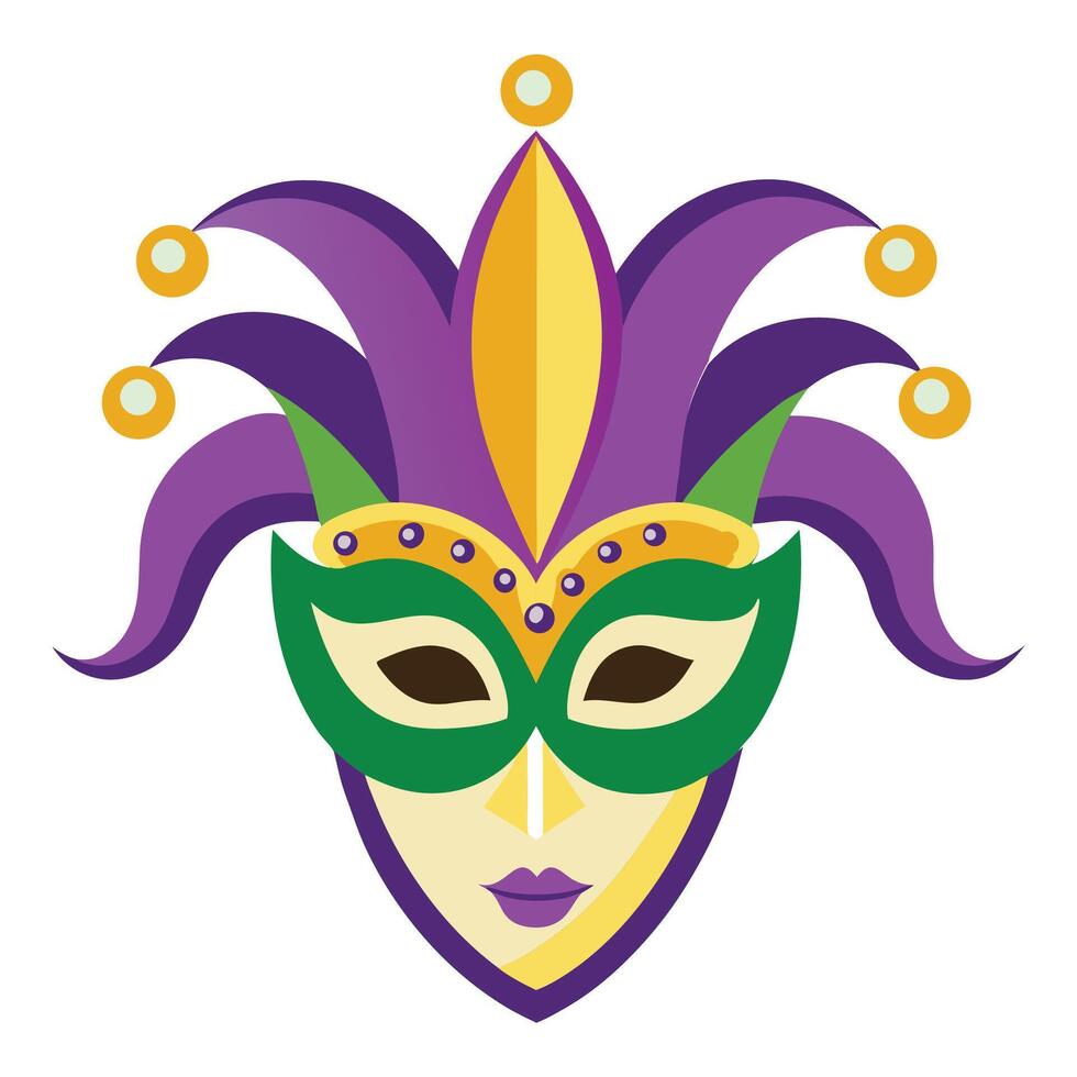 Mask mardi gras on white background vector