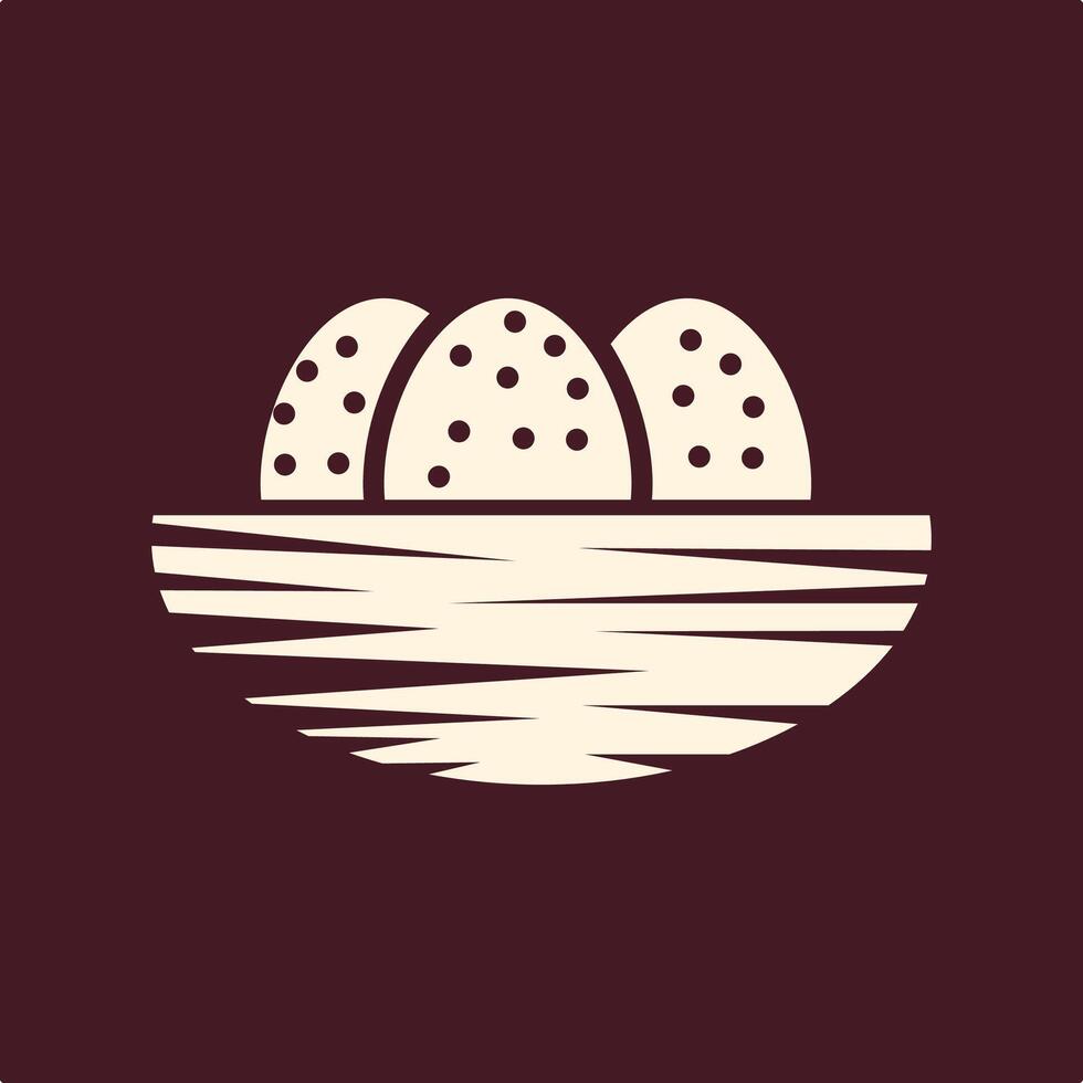 Nest egg trendy useful important Illustration design delightful colorful background vector