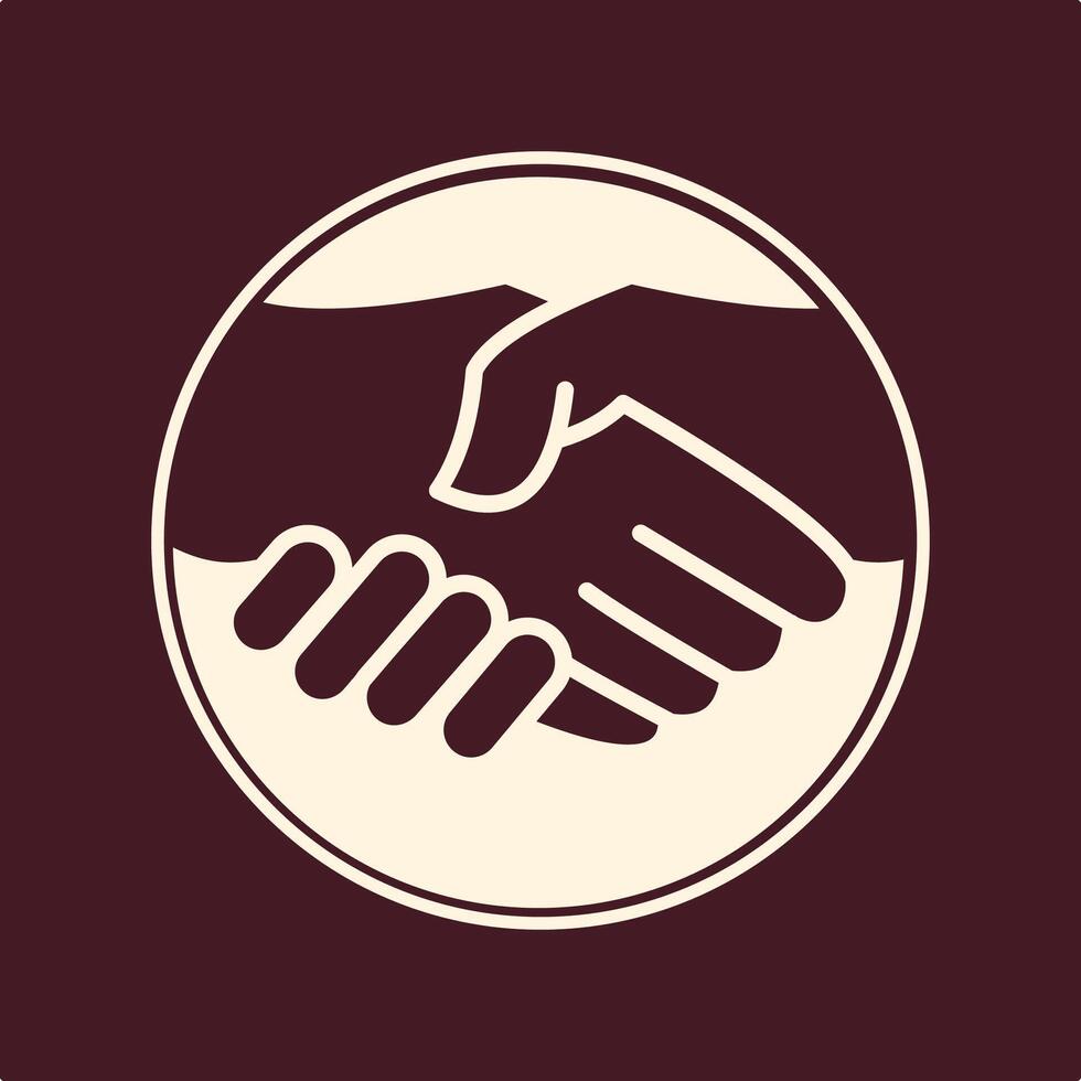 Handshake trendy useful important Illustration design delightful colorful background vector