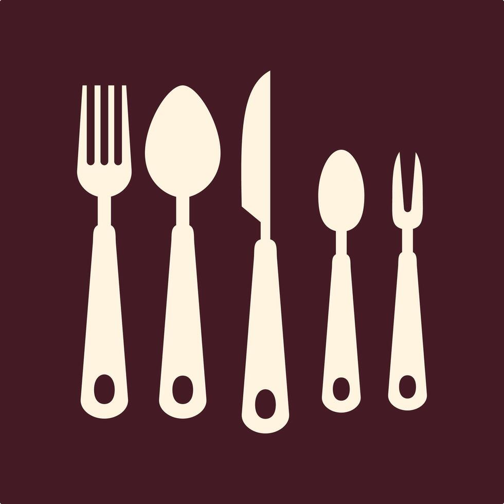 Cutlery trendy useful important Illustration design beauteous colorful background vector