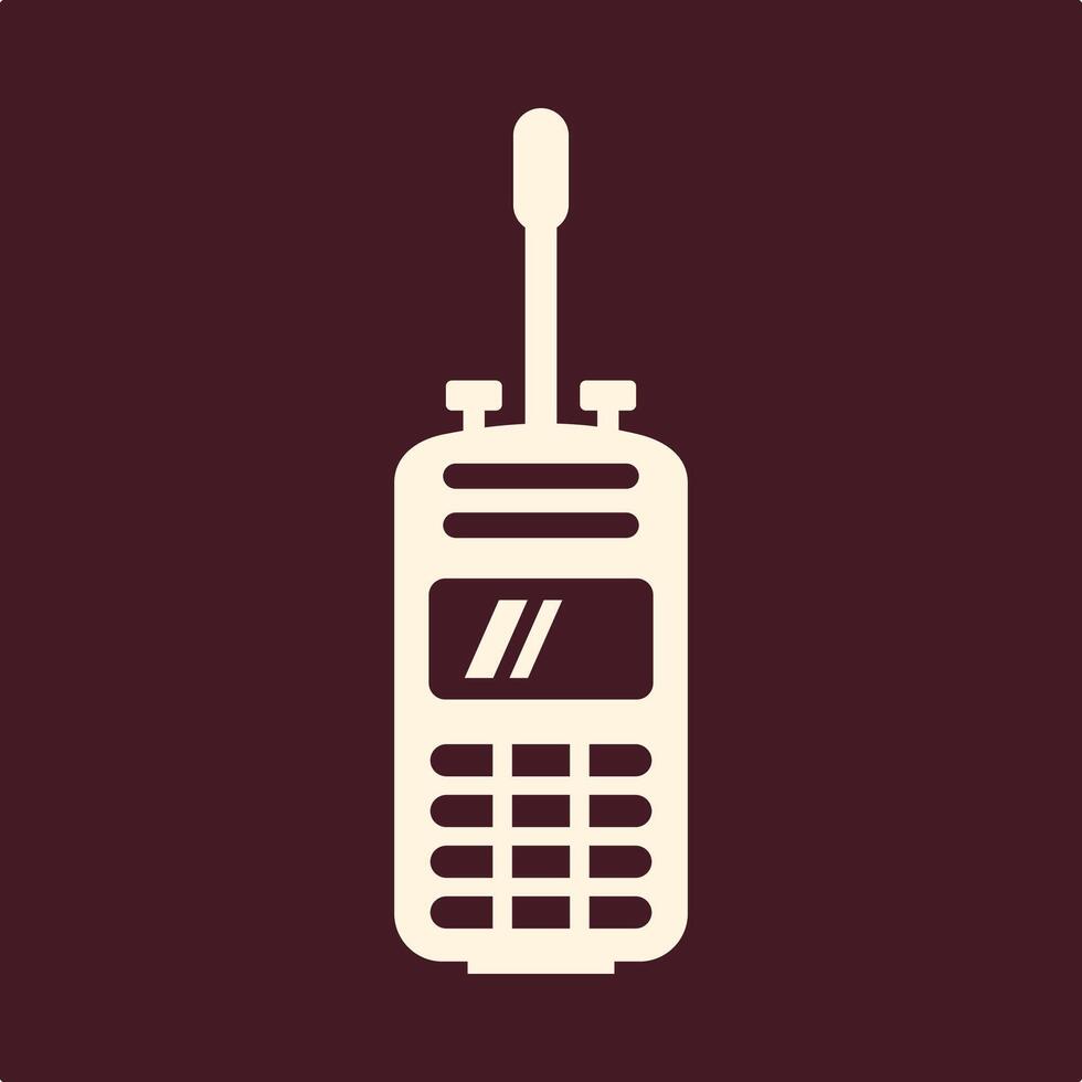 Walkie talkie trendy useful important Illustration design aesthetic colorful background vector
