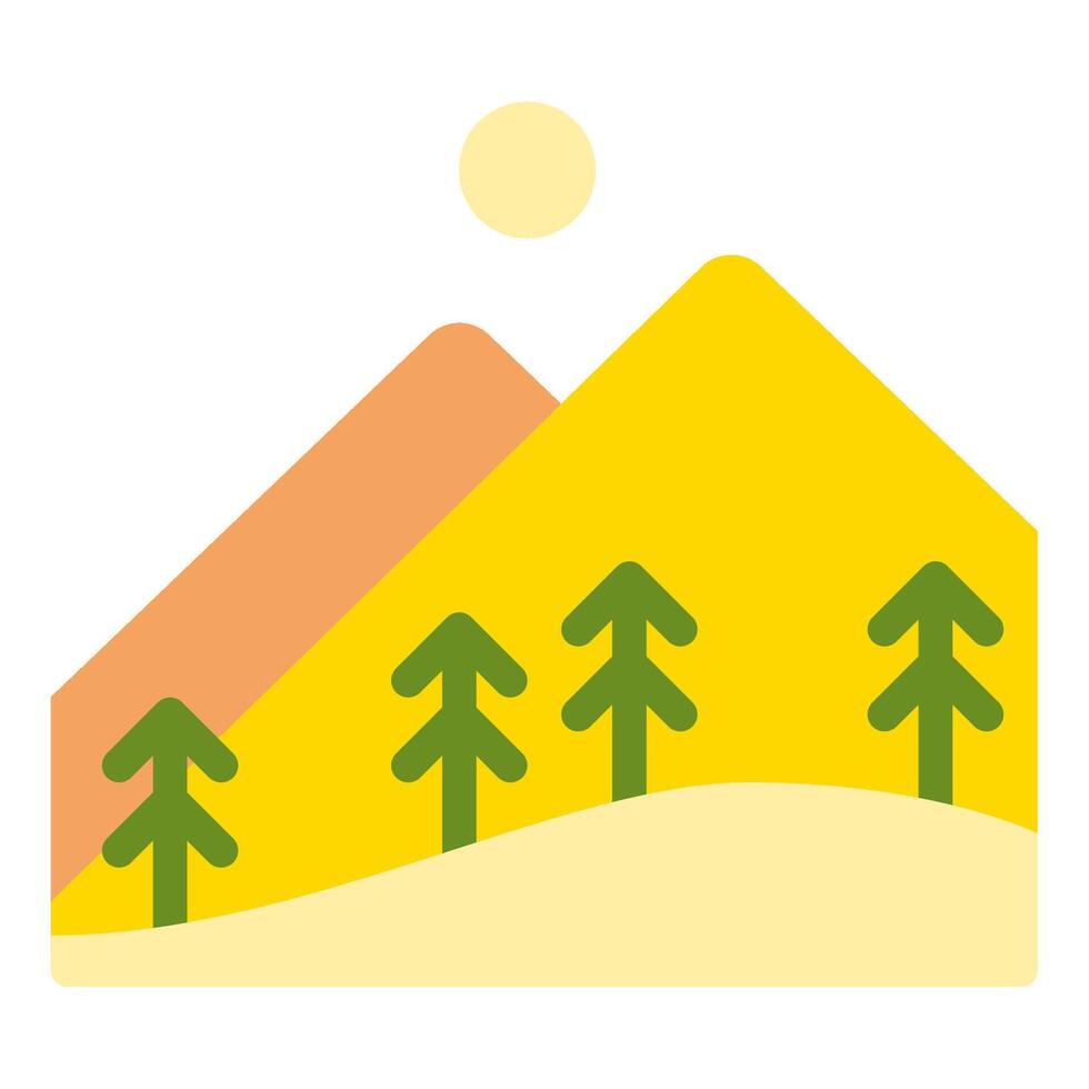 Mountains Illustration in Columbia vector