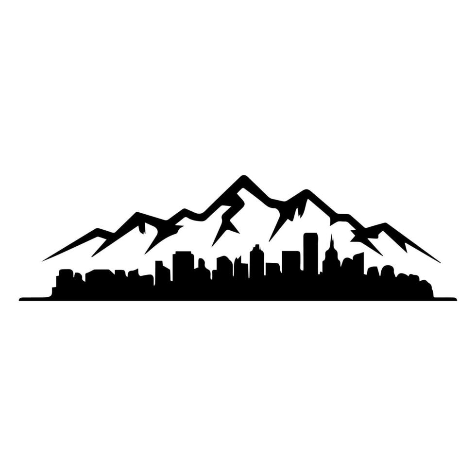 Denver skyline silhouette vinyl decal vector