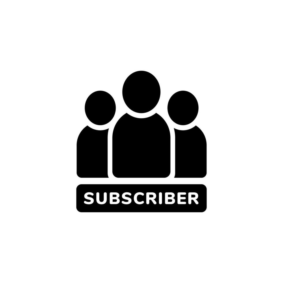 Icon showing group of subscribers for community or membership representation vector