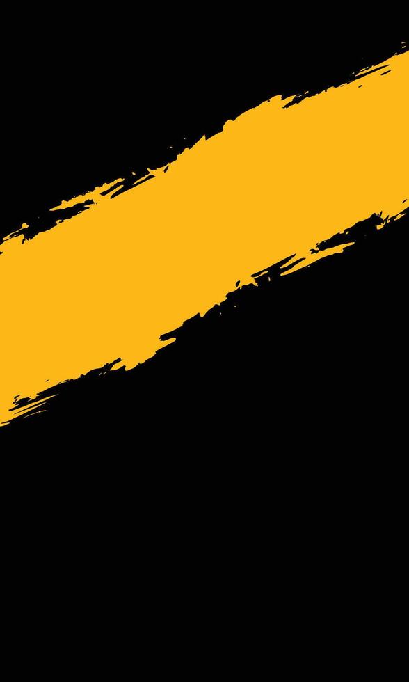 Abstract Diagonal Brush Stroke in Bold Black and Gold vector