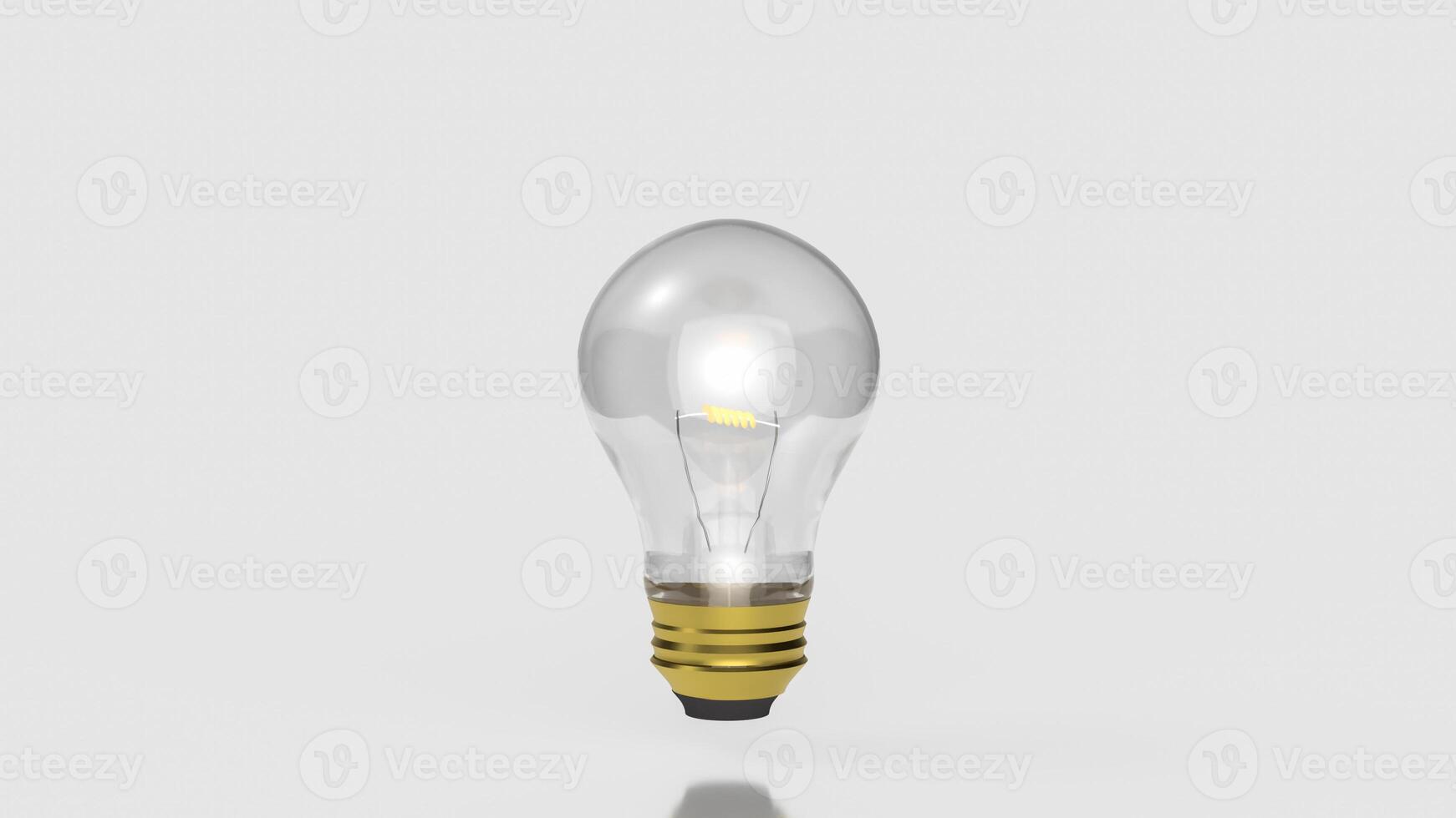 The Light bulb on white background for Idea or Business concept 3d Rendering. photo
