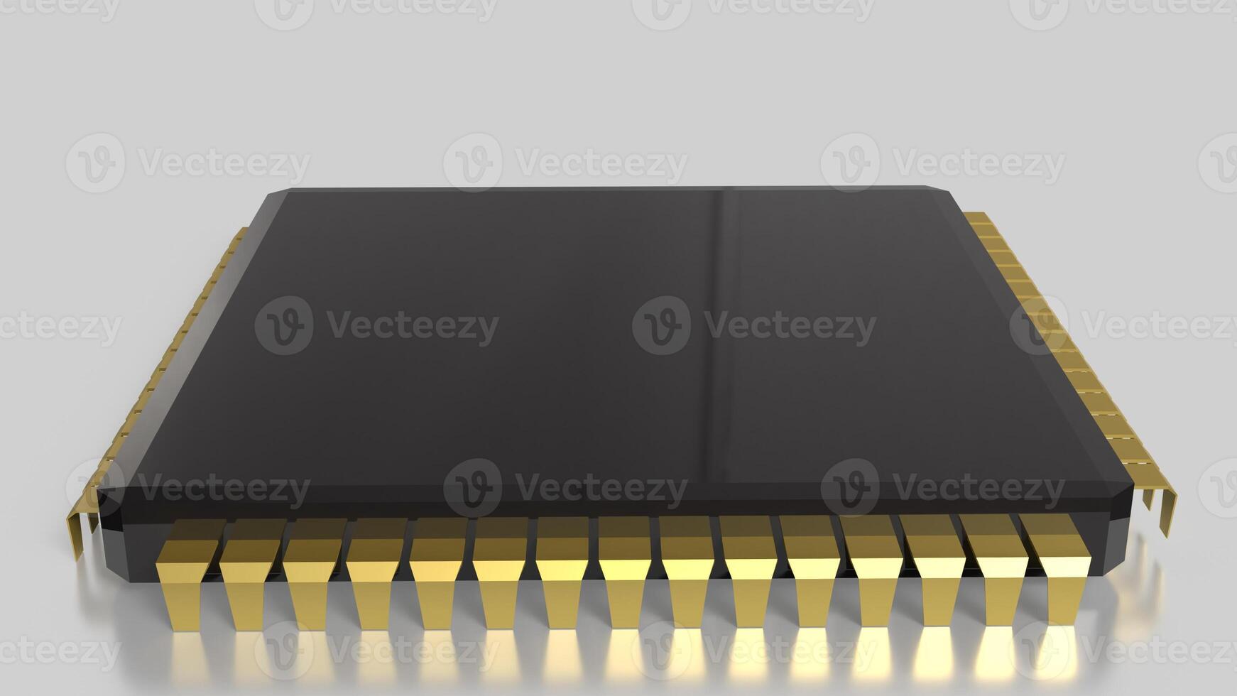 The IC on white Background for Technology concept 3d Rendering. photo