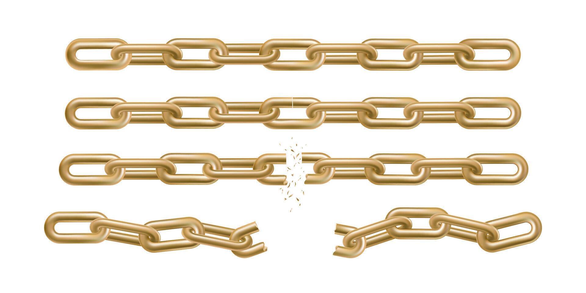 golden chain design elements vector