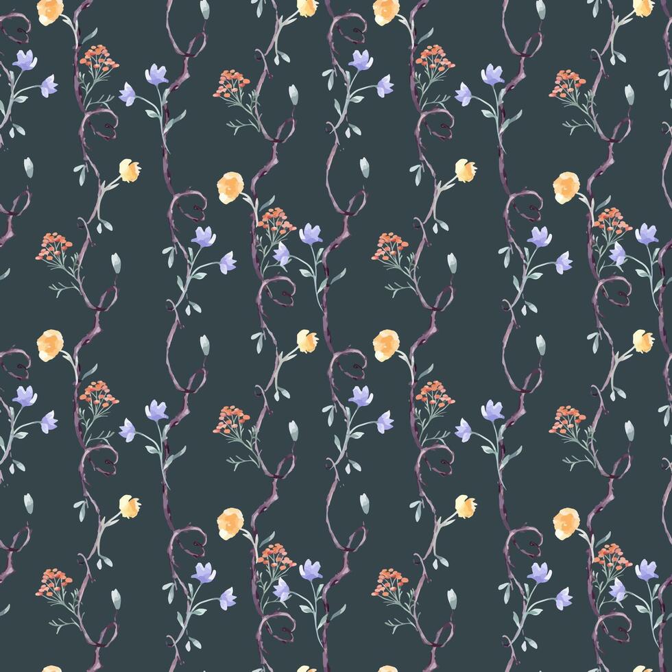 Floral vine pattern design vector