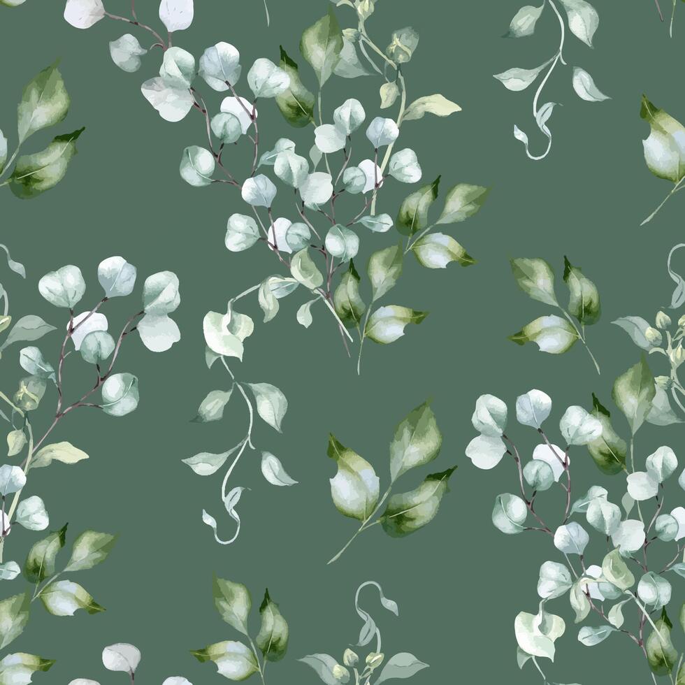 green leaf pattern design vector