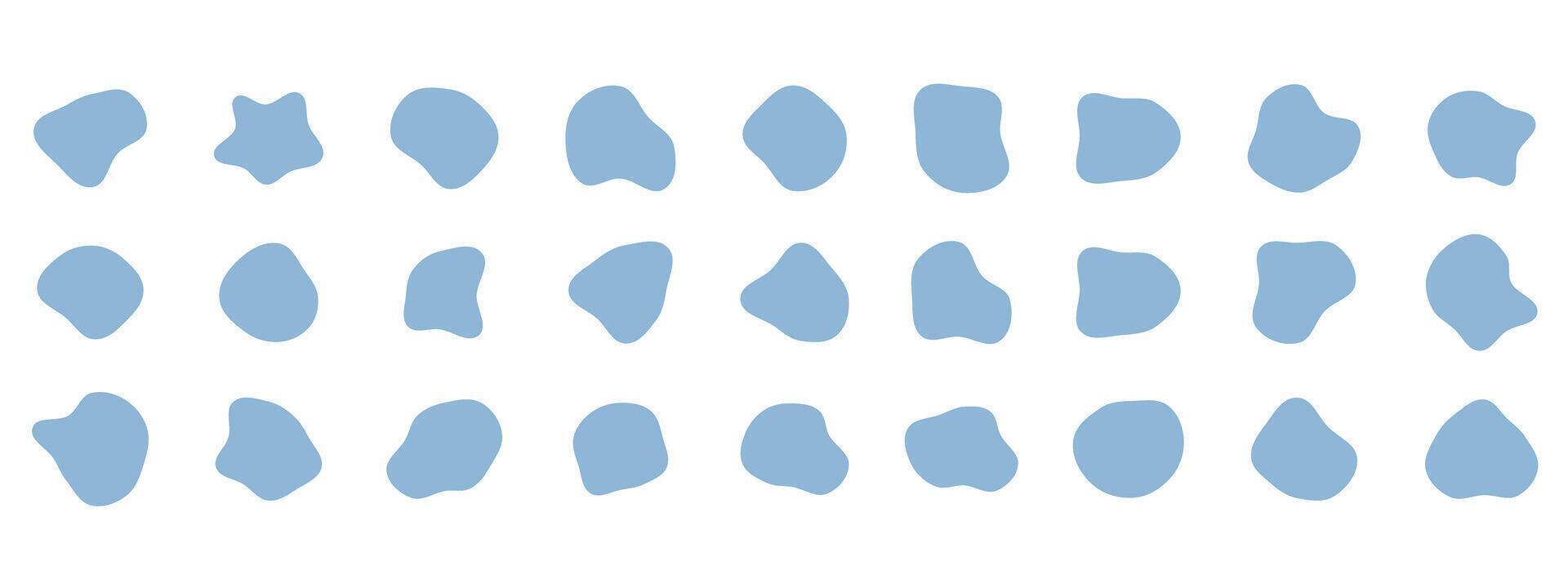 Organic colorful blob shapes.Round abstract organic shape collection. Pebble, drops and stone silhouettes. Random abstract liquid organic irregular blotch shapes. vector