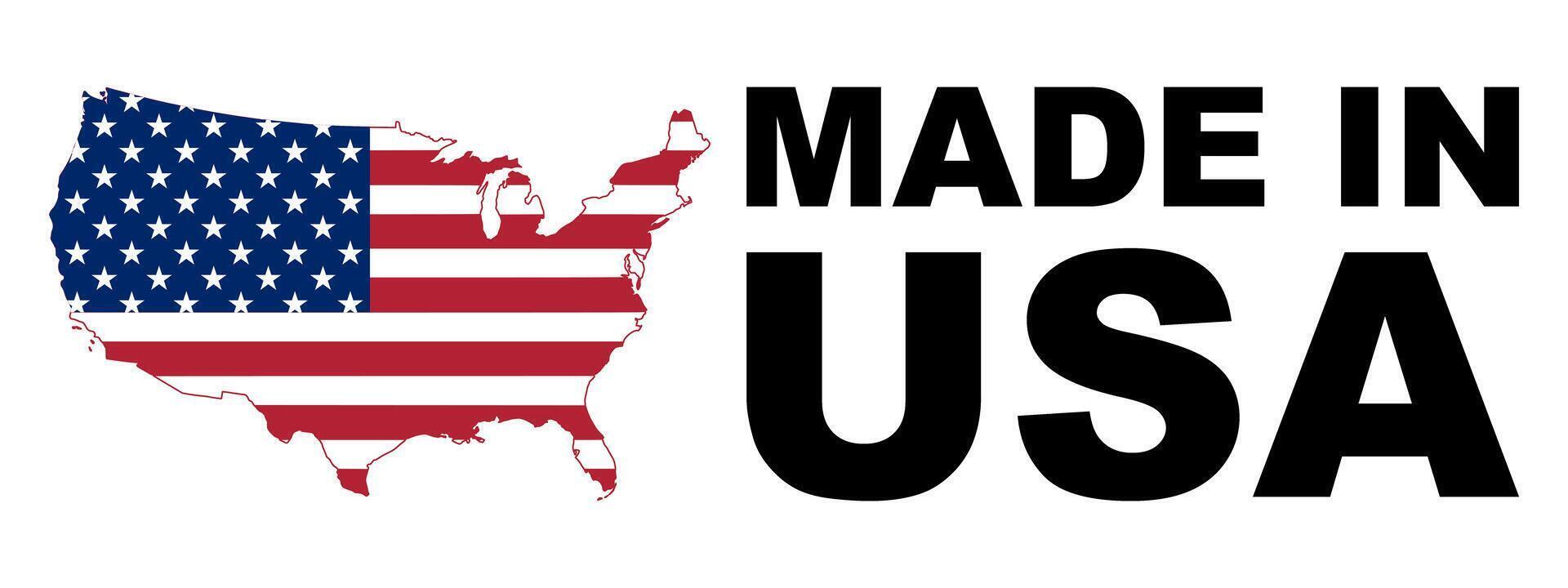 Made in the USA icons. Made in USA stamp vector