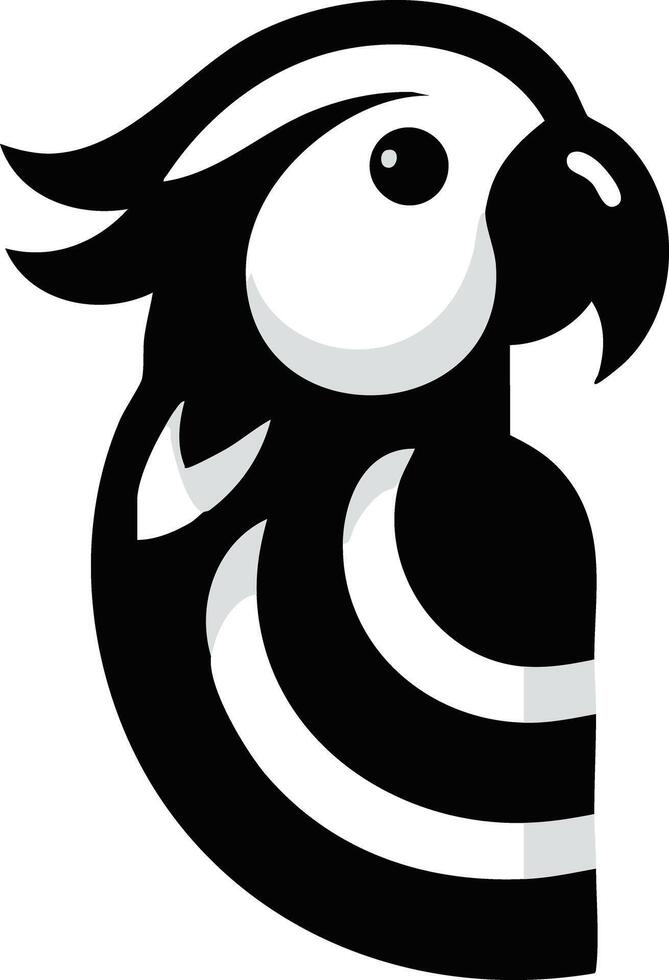 Abstract Parrot Icon Graphic Art Bird Silhouette vector